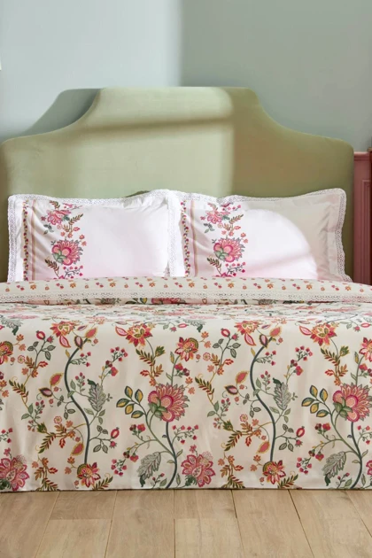سرویس روتختی دو نفره Karaca مدل Home Everbloom پنبه - چندرنگ