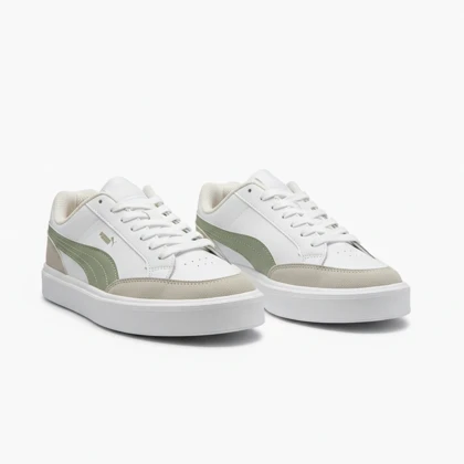 کفش کتانی پوما سفید زیتونی کد 294971