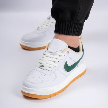 کفش کتانی اسپرت مردانه رنگ سفید فسفری مدل نایک NIKE AIR FORCE