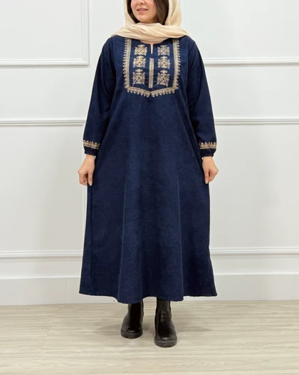پیراهن مخمل کبریتی کتیبه کد محصول 1434