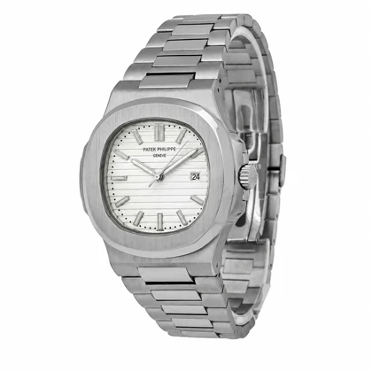 ساعت مردانه پتک فیلیپ ناتیلوس مدل Patek 2473-G سیلور صفحه سفید لوکس