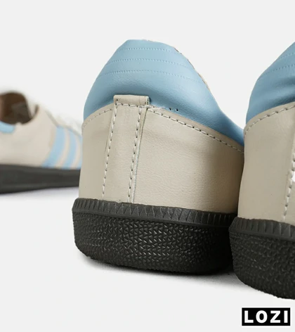 کفش کتانی مردانه و زنانه سامبا کرم آبی ADIDAS Samba مدل 7303