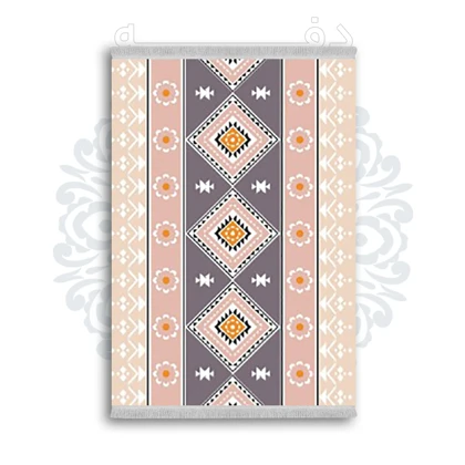 *جدید* فرشینه از جنس پارچه شانل مخمل ترک طرح فانتزی برند دفه کد 2234