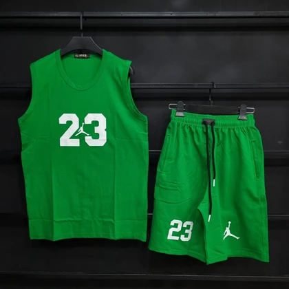 ست تاپ و شلوارک نخی جوردن با 7 رنگ