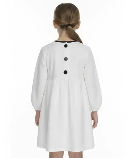 پیراهن سفید و مشکی ژاکارد