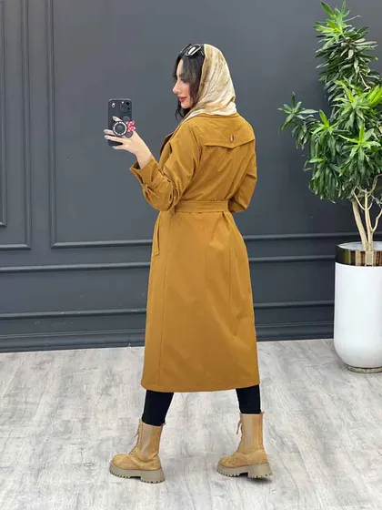 بارانی بلند ژیله دکمه