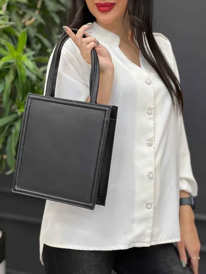 کیف مکعبی دسته دار ساده