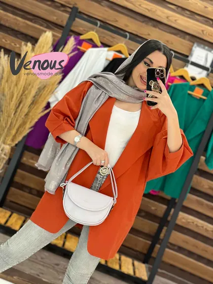 مانتو لینن کتی یقه آمریکایی