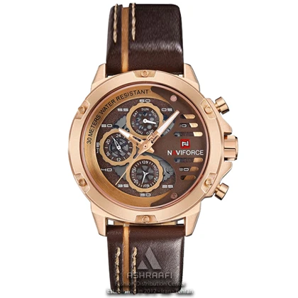 ساعت نیوی فورس بند چرمی Naviforce 9110M