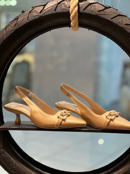 کفش مجلسی یراق بافتی ساتن