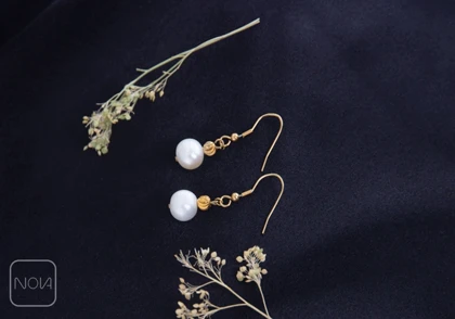 گوشواره استیل مروارید و مهره