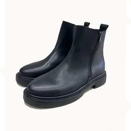 نیم بوت چرم لژپهن بغل زیپ ZARA