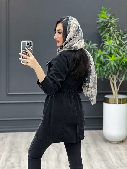 مانتو جین کمرکش