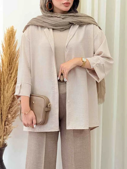مانتو دکمه مخفی سوزان
