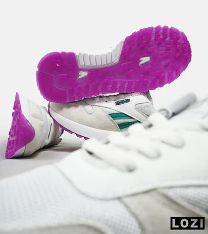 کفش کتانی سفید سبز بنفش REEBOK Unphased Pro مدل 5173