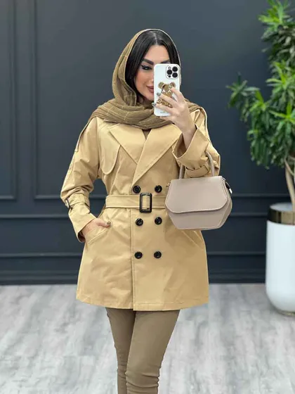 بارانی شش دکمه ژیله گرد