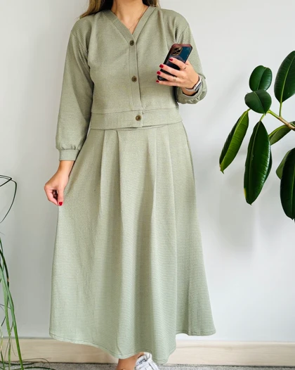 ست ژاکت و دامن