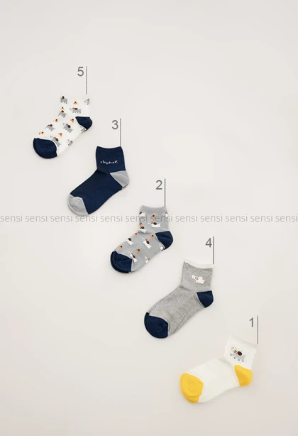 جوراب فیل نیم ساق پنبه کد1004988