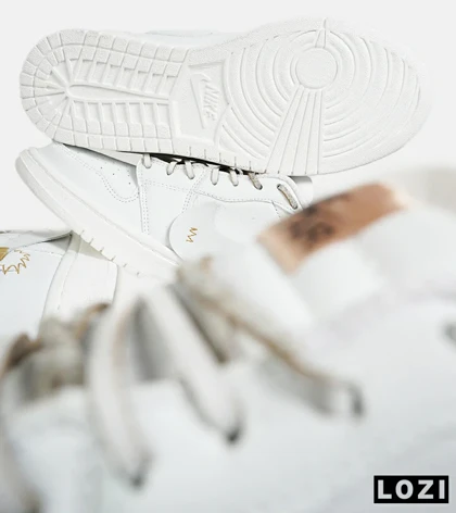 کفش کتانی مردانه و زنانه سفید NIKE jordan 1 مدل 7280