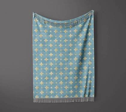 شال مبل ریش دار sofa shawl 215