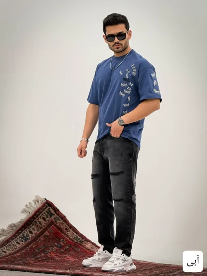 تیشرت باکسی پروانه_کد4127