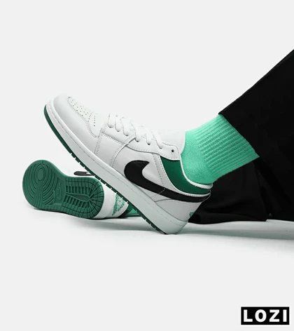 کفش کتانی مردانه سفید مشکی سبز NIKE SB dunk Low Pro مدل 5474