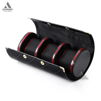 جعبه ساعت چرمی Leather Travel Watch Case 3-K2