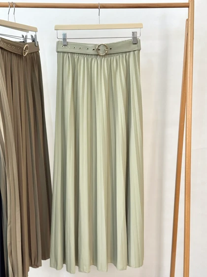 دامن پلیسه کمربنددار