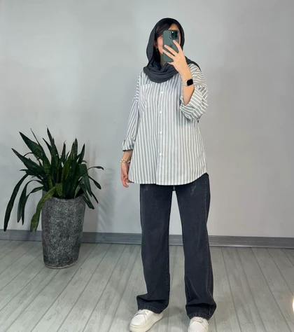 مانتو راه راه کفشدوزک