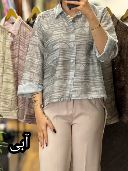 شومیز شیشه ای نگینی-1142