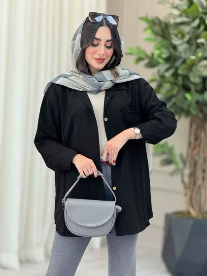 مانتو جیب دوبل پشت پیله