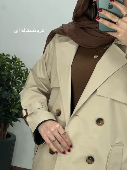 بارانی ضد آب بلند آستردار دنیز با ارسال رایگان