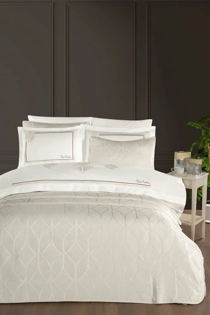 سرویس روتختی دو نفره Pierre Cardin مدل Verona پنبه پلی‌استر - بژ