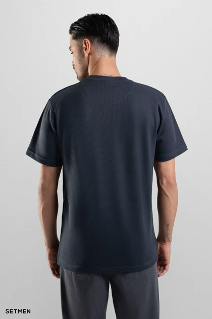 تیشرت مردانه ژاکارد یقه گرد