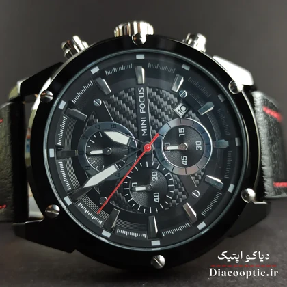 ساعت مچی مردانه اورجینال موتور ژاپنی برند مینی فوکوس سه موتور مدل Mf0161G.04 بند چرم
