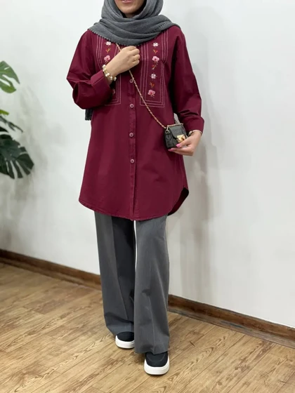 مانتو گلدوزی آیسو مارینا(ایراددار)