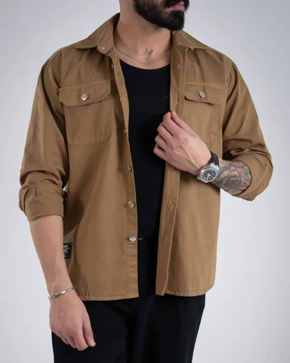 پیراهن مردانه کتان شافل_کد4221