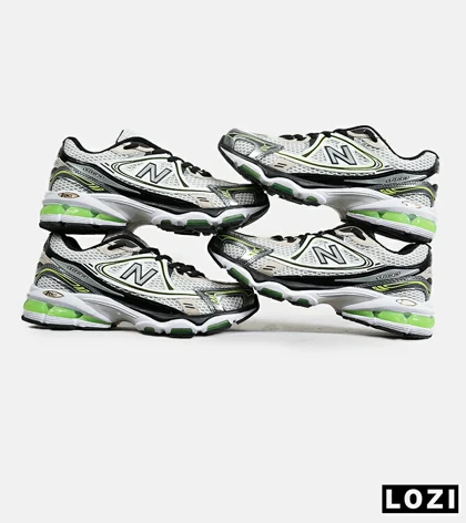 کفش کتانی مردانه و زنانه سفید سبز مشکی NEW BALANCE 1064