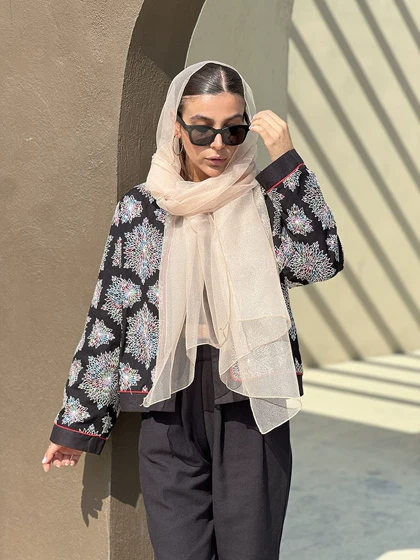 شال حریر ارگانزا آلین کد 628