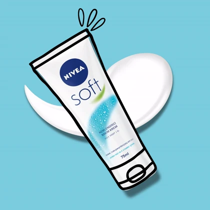 کرم مرطوب‌کننده دست نیوآ مدل Soft مناسب پوست خشک و حساس حجم 75 میلی‌لیتر