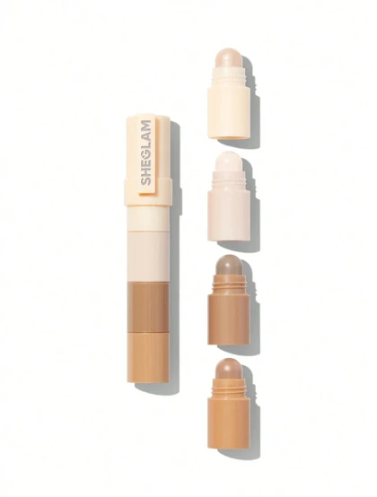 کانتور و هایلایتر استیکی 4 طبقه شیگلم، مدل Multi Glam با جلوه طبیعی حجم هر عدد 4 گرم