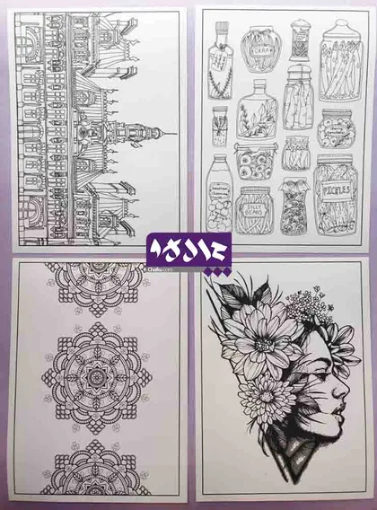 پک رنگ آمیزی بزرگسالان مدل رنگین کمان