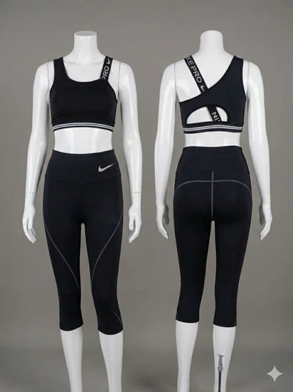 ست نیم‌تنه و لگ برمودا ورزشی زنانه نایک پرو (Nike Pro)