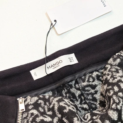 شلوارک پلنگی مشکی MANGO