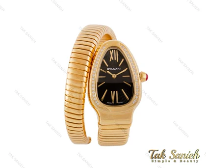 ساعت بولگاری ماری سرپنتی زنانه طلایی نگین‌دار Bvlgari-4016-L