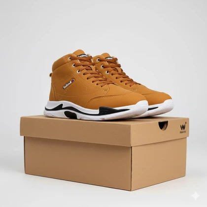 کفش ساق‌دار مردانه نسکافه ای مدل EMTO ویژه