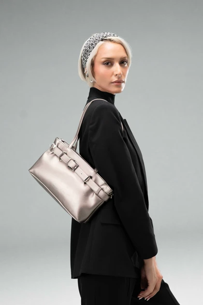 کیف دستی زنانه چرم مصنوعی دسته دار دیوید جونز DAVIDJONES