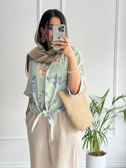 شومیز گره‌ای گندم