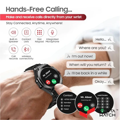 ساعت مچی هوشمند سوئیس میلیتاری SWISS MILITARY مدل SM-WCH-DOM6-BLKF-GUNMS