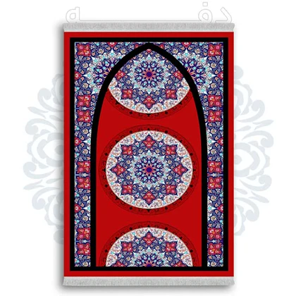 فرشینه از جنس پارچه هازان مخمل ترک طرح سجاده برند دفه کد DSJ 68